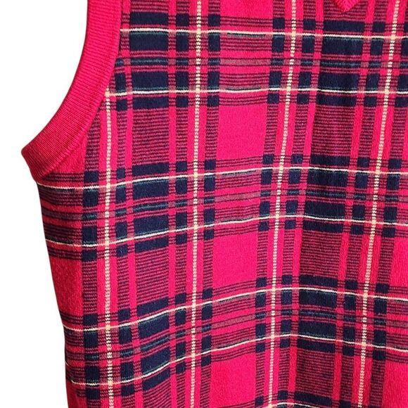 Roundtree Yorke sweaters vest plaid wool blend Academia preppy L - Picture 3 of 4